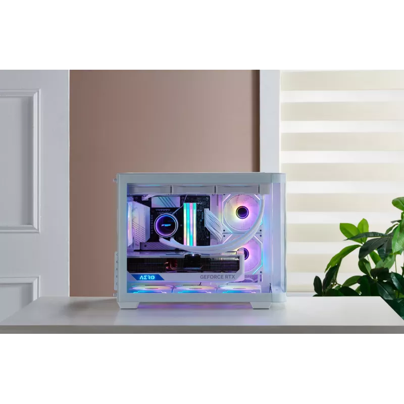 FSP S380-WA korpusas Mini Tower mITX, mATX baltas ARGB