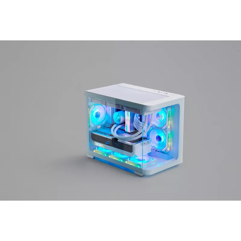 FSP S380-WA korpusas Mini Tower mITX, mATX baltas ARGB
