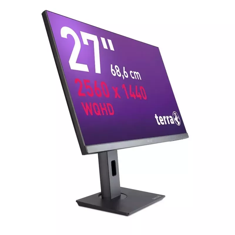 TERRA 3030223 monitorius 68,6 cm (27 col.) 2560 x 1440 pikselių Wide Quad HD LCD juodas