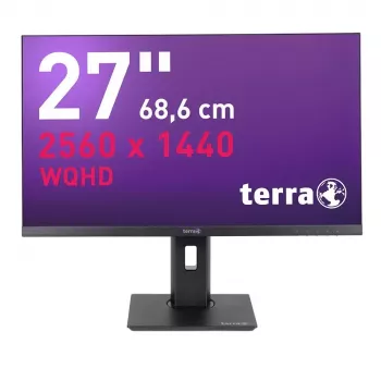 TERRA 3030223 monitorius 68,6 cm (27 col.) 2560 x 1440 pikselių Wide Quad HD LCD juodas