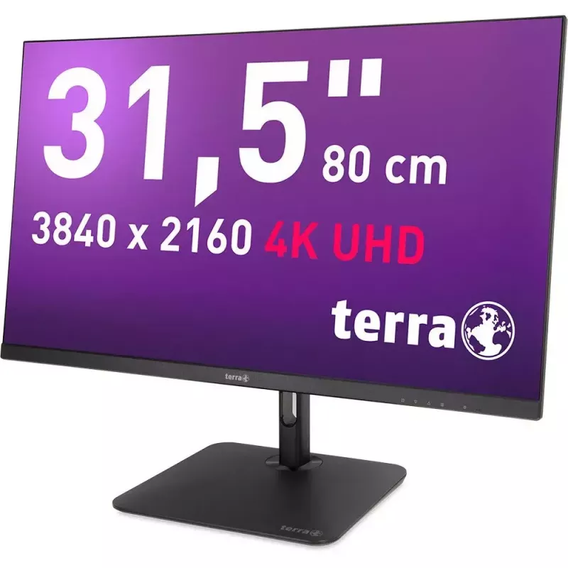 TERRA 3030234 monitor kompiuterinis 80 cm (31,5 colio) 3840 x 2160 pikselių 4K Ultra HD LCD juodas