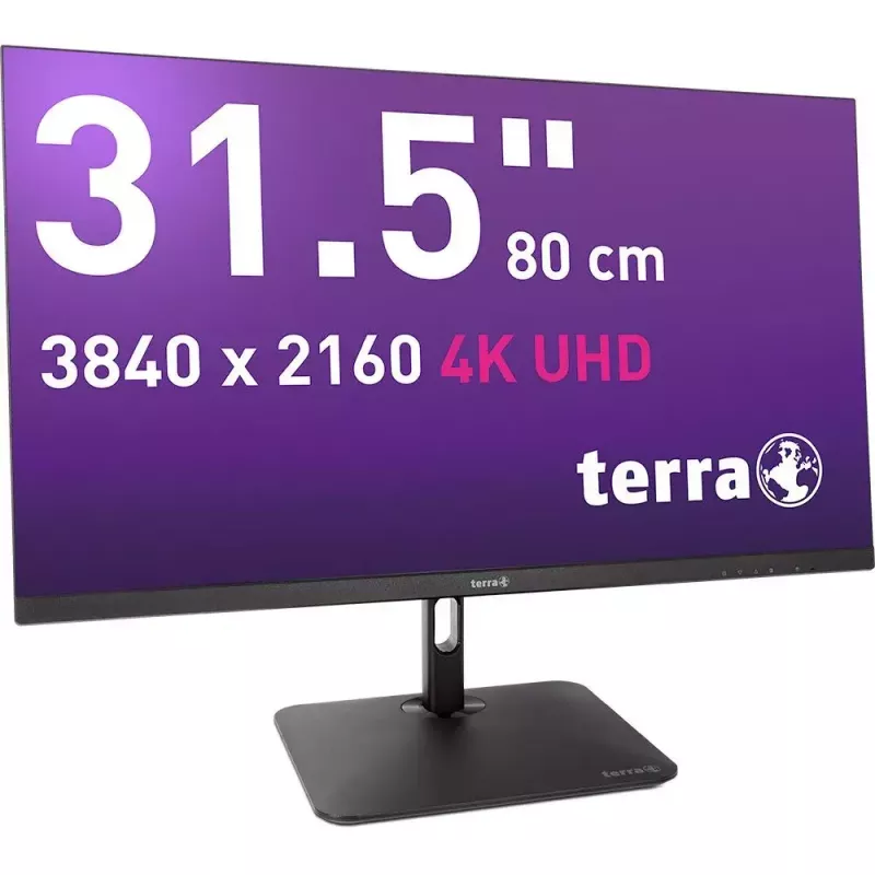 TERRA 3030234 monitor kompiuterinis 80 cm (31,5 colio) 3840 x 2160 pikselių 4K Ultra HD LCD juodas