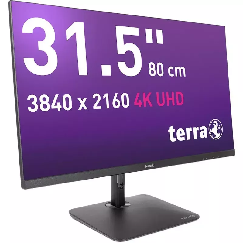 TERRA 3030234 monitor kompiuterinis 80 cm (31,5 colio) 3840 x 2160 pikselių 4K Ultra HD LCD juodas