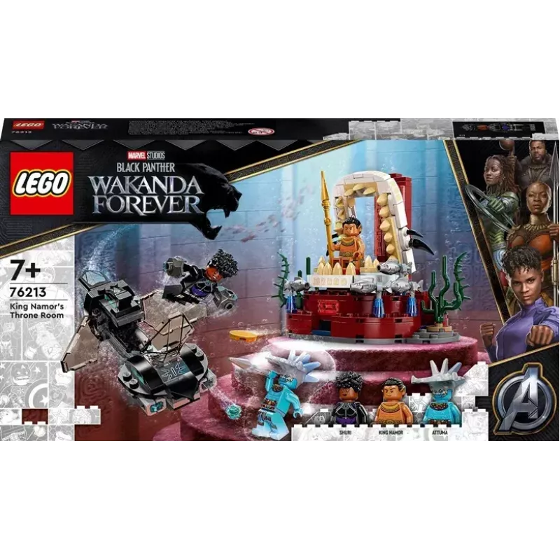 LEGO Super Heroes Marvel 76213 Karaliaus Namoro sosto salė, 355 vnt. detalių, nuo 7 m.