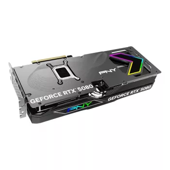 PNY GeForce RTX 5080 16GB ARGB Overclocked Triple Fan vaizdo plokštė - 16GB GDDR7 - DisplayPort 2.1b / HDMI 2.1b