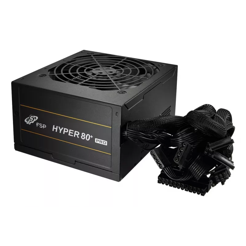 FSP HYPER 80+ PRO 550W maitinimo blokas ATX ATX3.1 juodas, 550 W, 200-240 V, 4,5 A, aktyvus, 85 W, 549,6 W