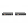 DIGITUS HDBaseT KVM prailgintuvų rinkinys. 150 m 4K/60 Hz. USB 2.0. PoC. IR. juoda