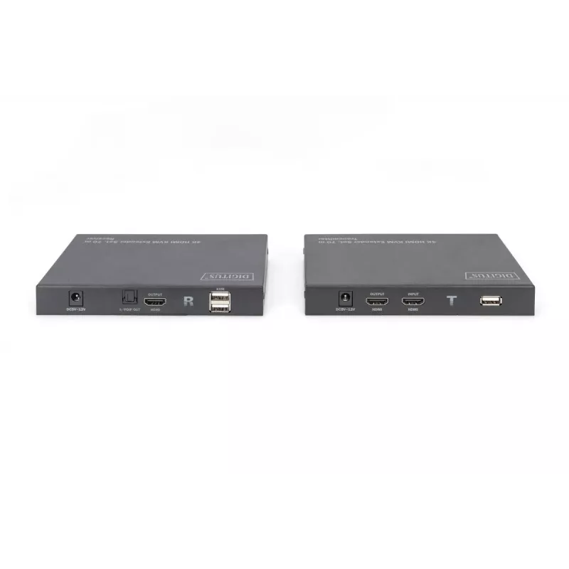 DIGITUS HDMI 2.0 KVM prailgintuvų rinkinys – 70 m, USB 1.1, lietimui jautrių ekranų palaikymas