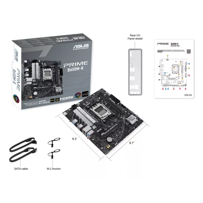 ASUS PRIME B650M-R AMD B650 Socket AM5 micro ATX pagrindinė plokštė