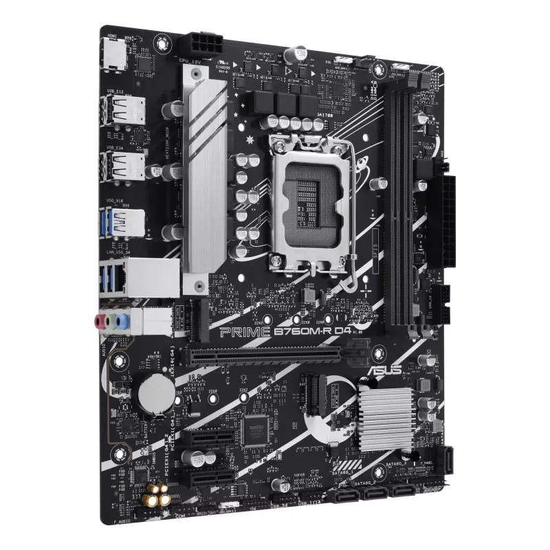 Motininė plokštė ASUS PRIME B760M-R D4 Intel B760 LGA 1700 micro ATX