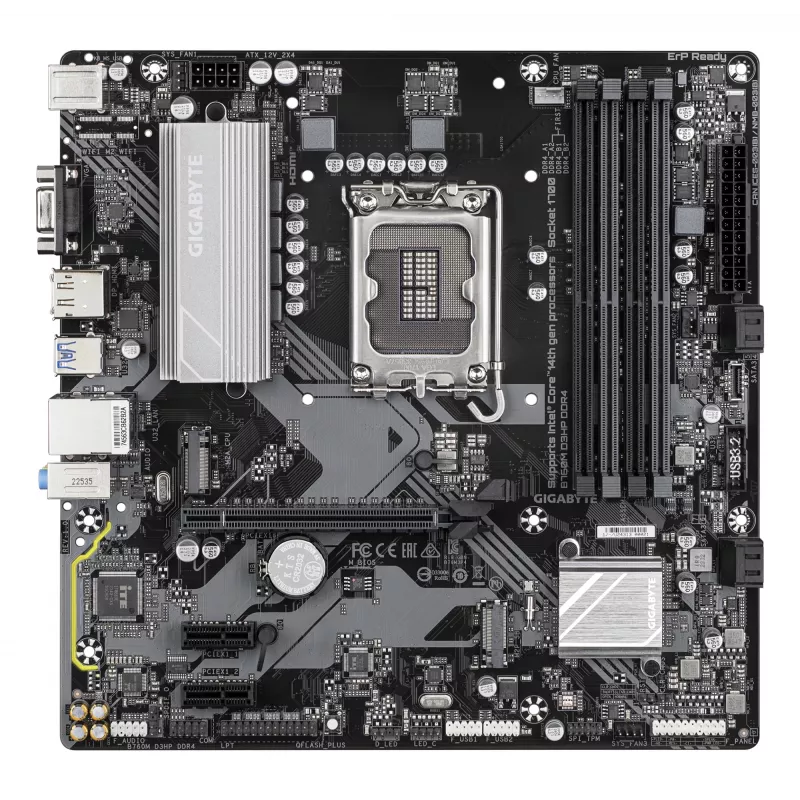 Pagrindinė plokštė GIGABYTE B760M D3HP DDR4, Intel LGA 1700, Micro ATX