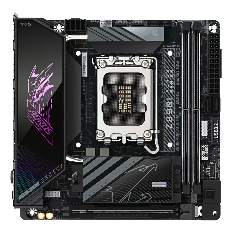 Motininė plokštė GIGABYTE Z890I AORUS ULTRA, Intel mikroschemų rinkinys, LGA 1851, mini ITX