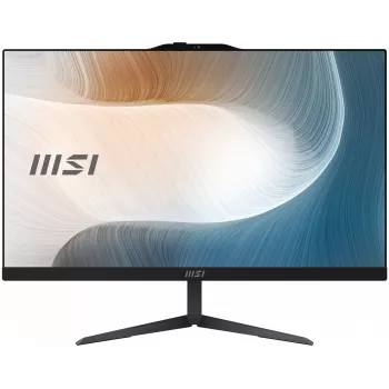 MSI Modern AM242P 1M-1204DE All-in-One kompiuteris, Intel Core 3 100U, 60,5 cm (23,8 colio) 1920 x 1080 pikselių, 16 GB DDR5-SDRAM, 256 GB SSD, Windows 11 Pro, Wi-Fi 6E (802.11ax), juodas