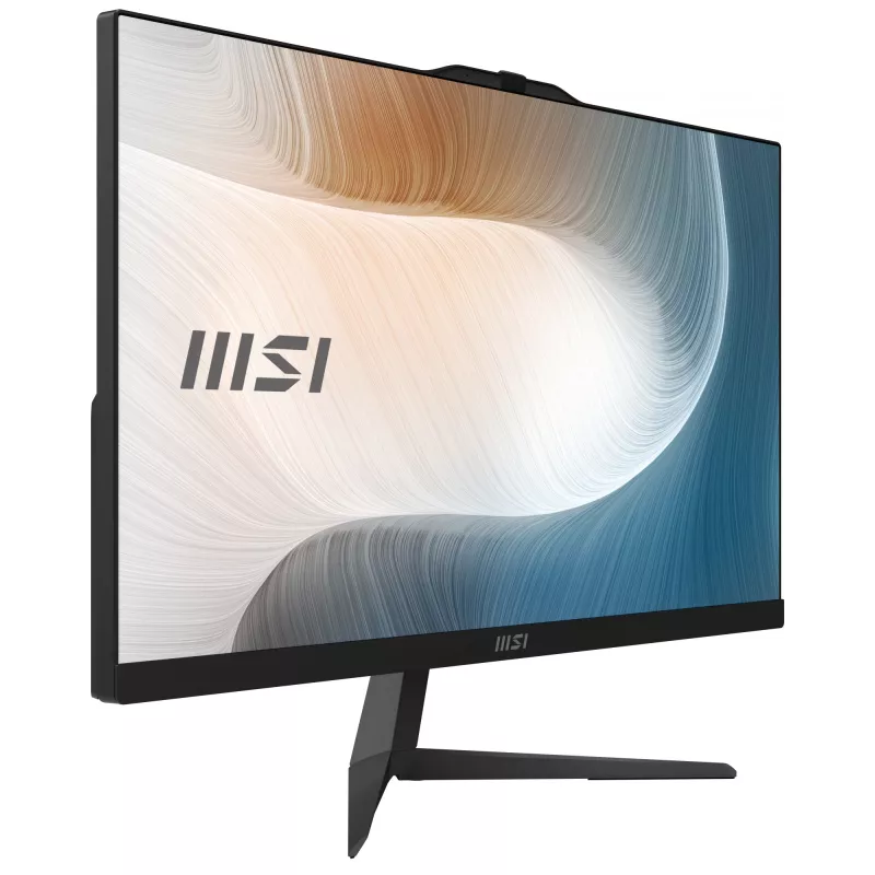 MSI Modern AM242P 1M-1204DE All-in-One kompiuteris, Intel Core 3 100U, 60,5 cm (23,8 colio) 1920 x 1080 pikselių, 16 GB DDR5-SDRAM, 256 GB SSD, Windows 11 Pro, Wi-Fi 6E (802.11ax), juodas