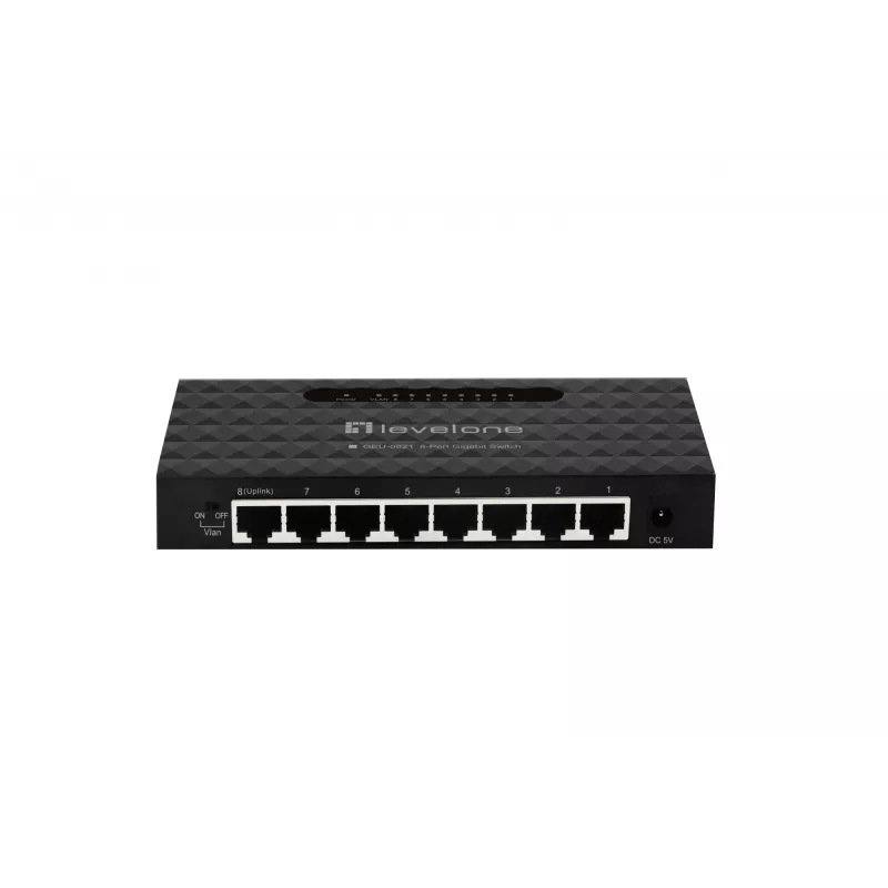 LevelOne GEU-0821 Gigabit Ethernet komutatorius 8 prievadų, 10/100/1000