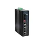 LevelOne IES-0610 6 prievadų Gigabit PoE pramoninis jungiklis, 802.3at/af PoE, 4 PoE išėjimai, 1 x SFP, 1 x SFP/RJ45 Combo, -40°C iki 75°C, DIN bėgelis, 126 W