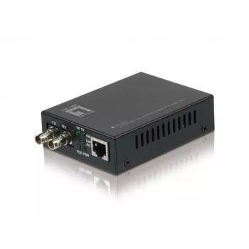 LevelOne FVT-2002 – RJ45 į ST greitojo Ethernet medijos keitiklis, daugiamodis šviesolaidis, 2 km