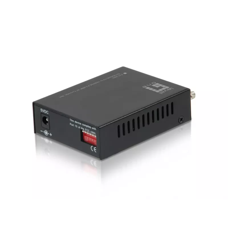 LevelOne FVT-2002 – RJ45 į ST greitojo Ethernet medijos keitiklis, daugiamodis šviesolaidis, 2 km