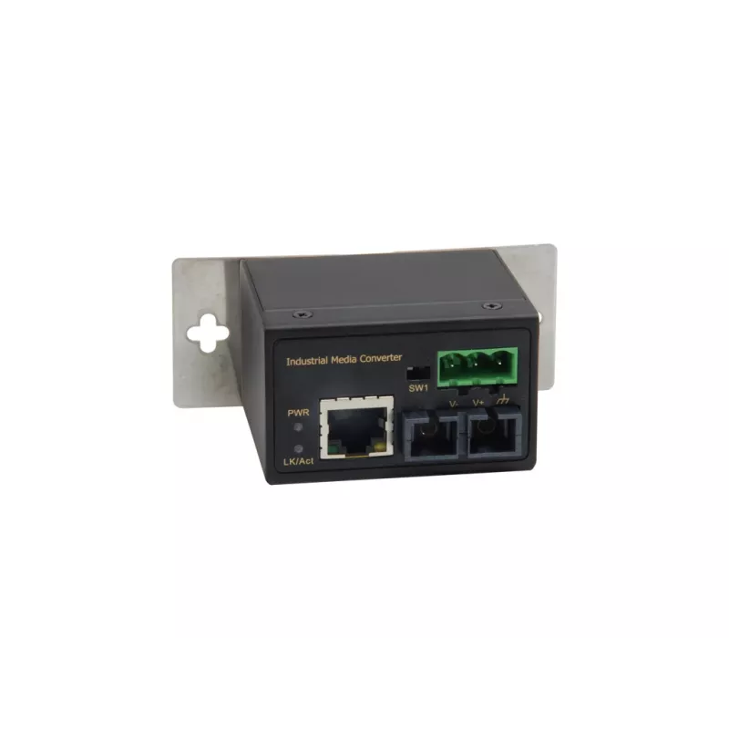LevelOne IEC-4001 pramoninis Fast Ethernet medijos keitiklis RJ45 į SC, daugiamodis šviesolaidis, 2 km, -40 °C iki 75 °C