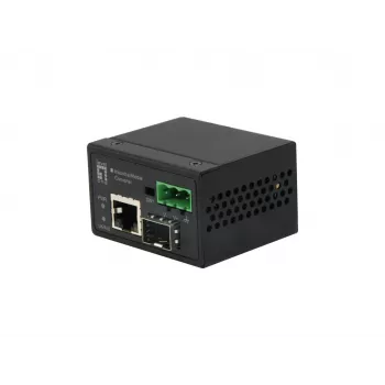 LevelOne RJ45 į SFP Fast Ethernet pramoninis medijos keitiklis, -40°C iki 75°C