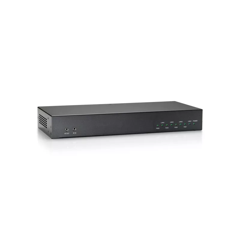 LevelOne HDMI per Cat.5 siųstuvas, HDBaseT, 100 m, 4 kanalų išėjimai, 802.3af PoE