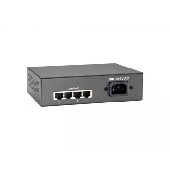LevelOne FEP-0511 5 prievadų Fast Ethernet PoE komutatorius, 802.3at/af PoE, 4 PoE išėjimai, 65W