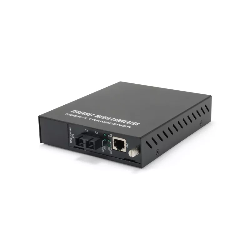 LevelOne GVM-1220 valdomas gigabitinis medijos keitiklis RJ45 į SC, vienmodis šviesolaidis, 20 km