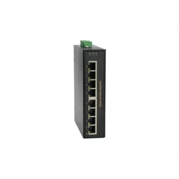 LevelOne IFP-0801 8 prievadų Fast Ethernet PoE pramoninis jungiklis, 4 PoE išėjimai, 802.3at/af PoE, 126 W, -40°C iki 75°C