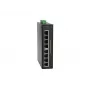LevelOne IFP-0801 8 prievadų Fast Ethernet PoE pramoninis jungiklis, 4 PoE išėjimai, 802.3at/af PoE, 126 W, -40°C iki 75°C