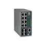 LevelOne IGU-1271 TURING pramoninis L3 Lite valdomas Gigabit komutatorius, 12 prievadų (8 x RJ45, 4 x SFP), DIN bėgelis, DC