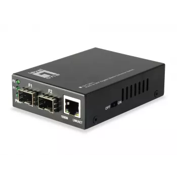 LevelOne GVT-2011 Gigabitinis medijos keitiklis su jungikliu, 2 x SFP, 1 x RJ45