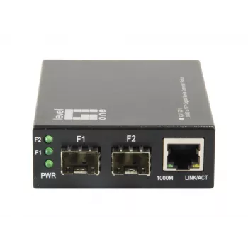 LevelOne GVT-2011 Gigabitinis medijos keitiklis su jungikliu, 2 x SFP, 1 x RJ45