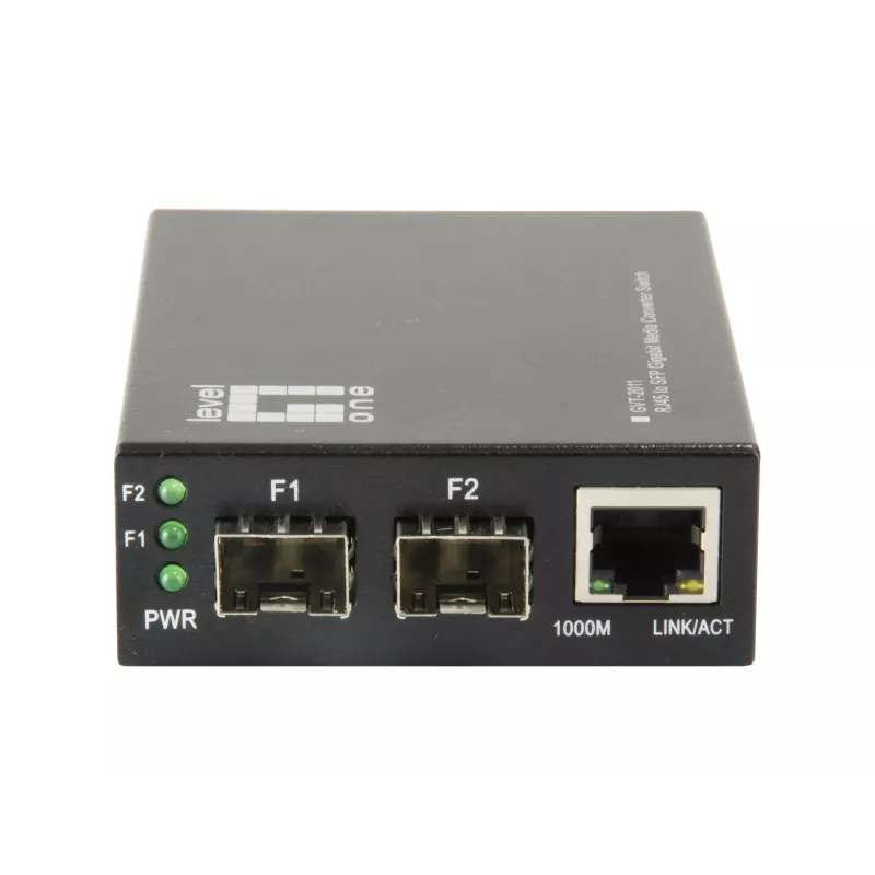 LevelOne GVT-2011 Gigabitinis medijos keitiklis su jungikliu, 2 x SFP, 1 x RJ45