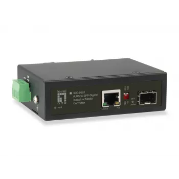 LevelOne IGC-0101 pramoninis RJ45 į SFP Gigabit medijos keitiklis su 1 PoE išėjimu