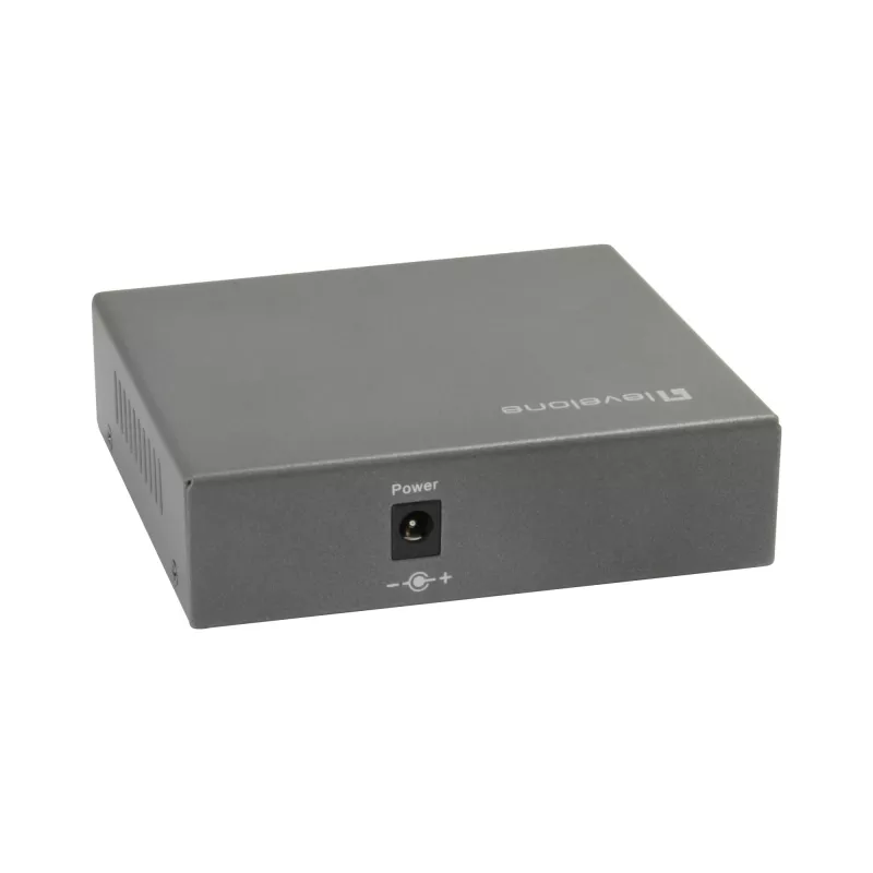 LevelOne GEP-0523 5 prievadų Gigabit PoE jungiklis, 802.3at/af PoE, 4 PoE išėjimai, 60 W