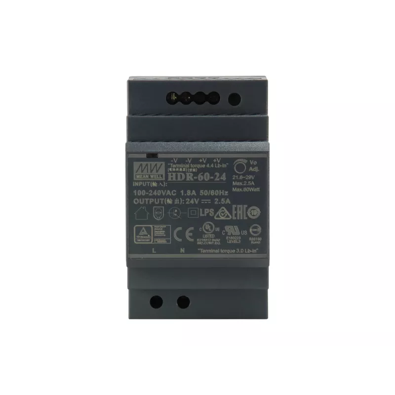 LevelOne POW-2421 pramoninis maitinimo šaltinis, 24V DC, 60W, DIN bėgelis