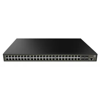 Valdomas tinklo jungiklis LevelOne GEL-5271, L2+, Gigabit Ethernet (10/100/1000), 48 prievadai, 4 SFP lizdai, 1U