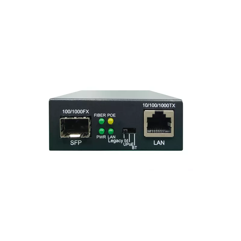 LevelOne GVT-2015 Gigabit medijos keitiklis RJ45 į SFP, 802.3bt 60W PoE PSE