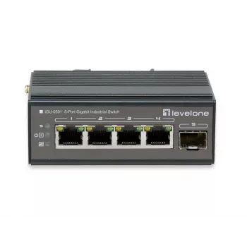 Industrinis tinklo jungiklis LevelOne IGU-0501 Gigabit Ethernet PoE juodas