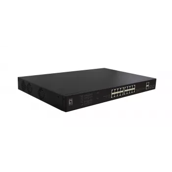 Valdiklis LevelOne FGP-2031 tinklo jungiklis nevaldomas Fast Ethernet (10/100) su PoE 1U juodas