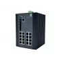 LevelOne IGU-2071 20 prievadų L2+ valdomas pramoninis gigabitinis tinklo jungiklis, 16x 1GbE RJ45, 4x 1/2.5GbE SFP, DIN bėgelis, -40°C iki 80°C