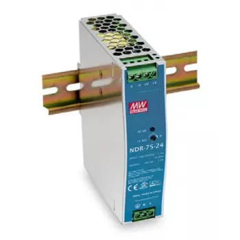 LevelOne 24V DC pramoninis maitinimo šaltinis, 75W, DIN bėgelis, -20 ~ +70 °C