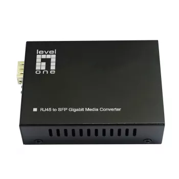 LevelOne GVT-2016 RJ45 į SFP Gigabit medijos keitiklis, 802.3bt 90W PoE PSE