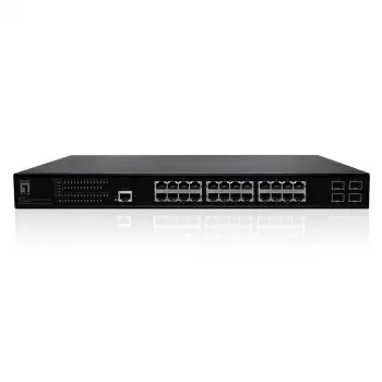 Valdiklis LevelOne GEP-2861 tinklo jungiklis valdomas L2 Gigabit Ethernet (10/100/1000) Power over Ethernet (PoE) 1U juodas