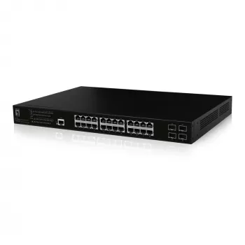 Valdiklis LevelOne GEP-2861 tinklo jungiklis valdomas L2 Gigabit Ethernet (10/100/1000) Power over Ethernet (PoE) 1U juodas