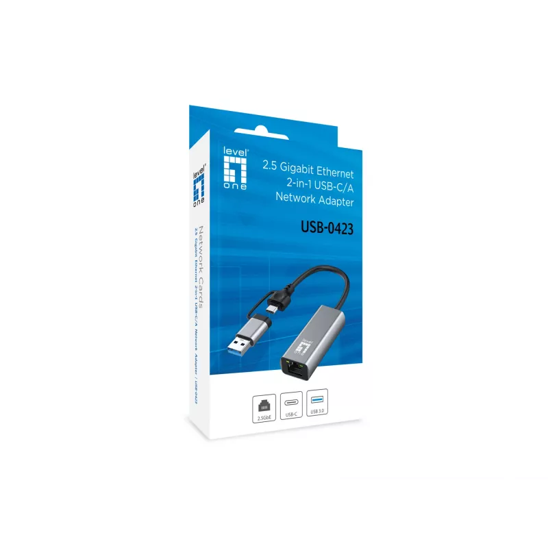 LevelOne USB-0423 tinklo adapteris Ethernet 2500 Mbit/s