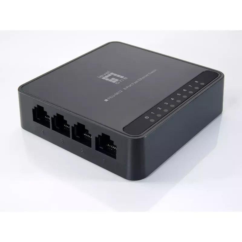 LevelOne FEU-0812 tinklo jungiklis nevaldomas Fast Ethernet (10/100) juodas