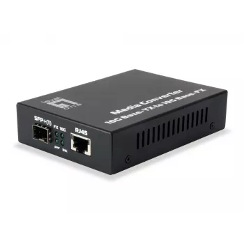 Tinklo medijos keitiklis LevelOne GVT-0500 10 Gbit/s juodas