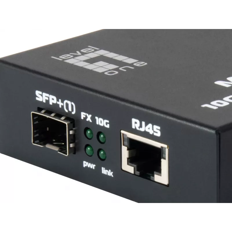 Tinklo medijos keitiklis LevelOne GVT-0500 10 Gbit/s juodas