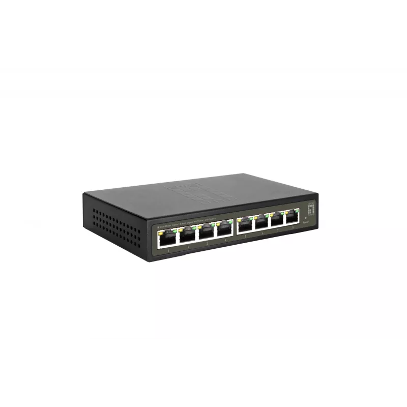 LevelOne Hilbert GES-2108P 8 prievadų Gigabit PoE Smart Lite valdomas jungiklis, 802.3at/af PoE, 8 PoE išėjimai, 112,8 W PoE biudžetas